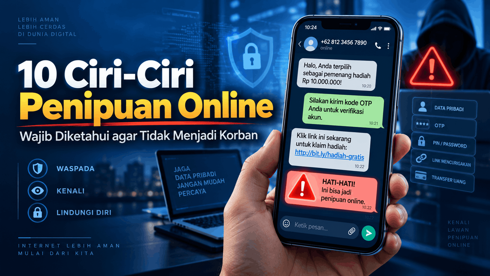 10 Ciri-Ciri Penipuan Online