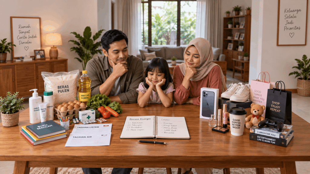 Bedakan kebutuhan pokok dan keinginan
